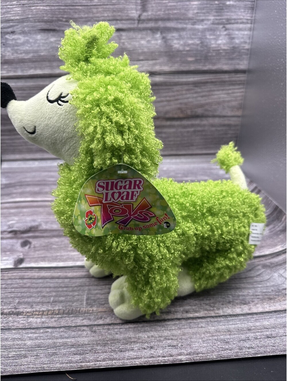 Sugar Loaf Kellytoy Green  Poodle Puppy Dog Plush Stuffed Animal Toy  11” NWT